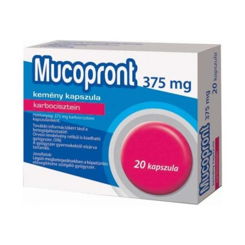 Mucopront 375 mg kemény kapszula 20x