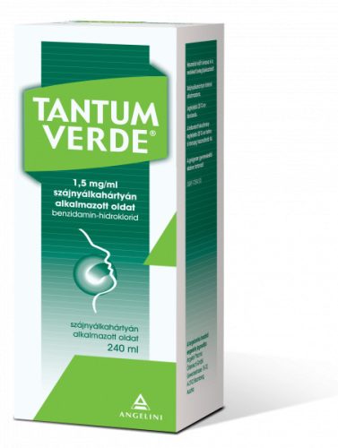 Tantum Verde 1,5 mg/ml szájnyálkahártyán alkalmazott oldat, 240 ml