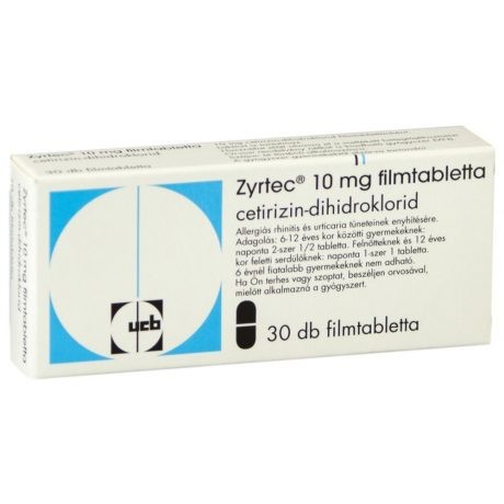 Zyrtec 10 mg filmtabletta 30x