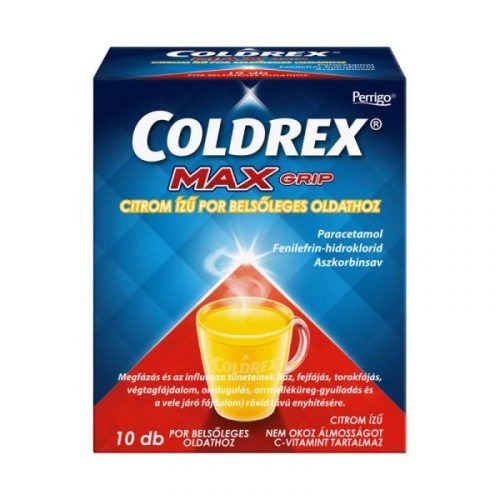 Coldrex MaxGrip citrom ízű por belsőleges oldathoz 10x