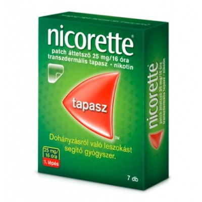 Nicorette patch áttetsző 25 mg/16 óra tapasz 7x