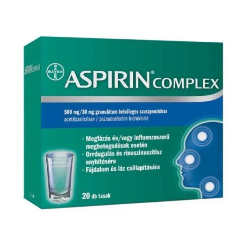 Aspirin Complex 500 mg/30 mg granuláum belsőleges szuszpenzióhoz	20x