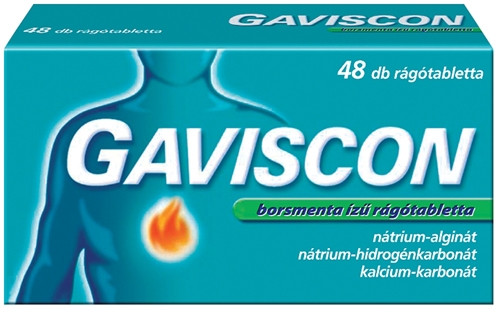 Gaviscon borsmenta ízű rágótabletta 48x