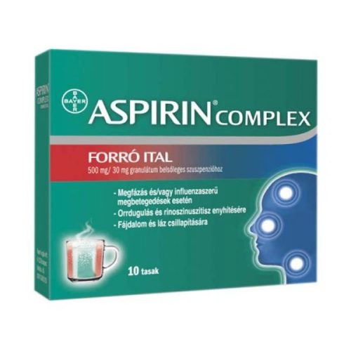 Aspirin Complex forró ital 500 mg/30 mg granulátum 10x