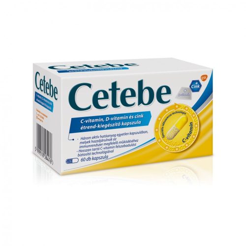 Cetebe C-vitamin + Cink + D-vitamin kapszula 60x
