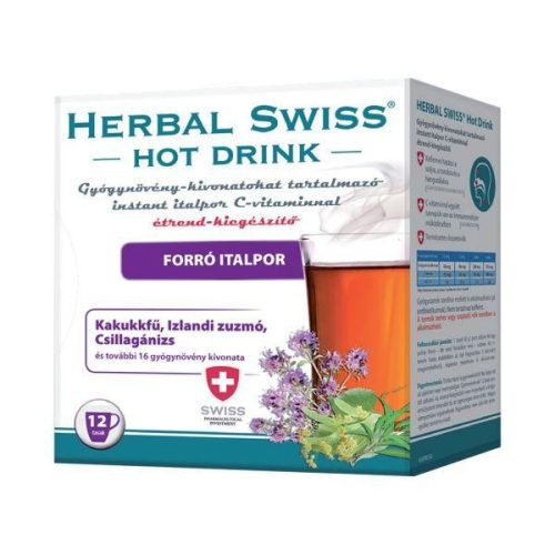 Herbal Swiss Hot Drink gyógynövény-kivonatokat tartalmazó instant italpor 12x