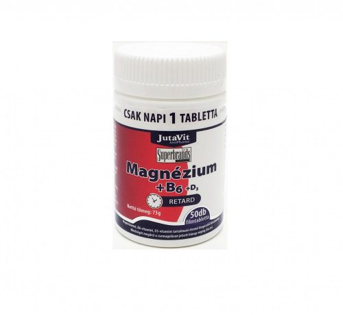 JutaVit Magnézium+B6+D3-vitamin filmtabletta 50x