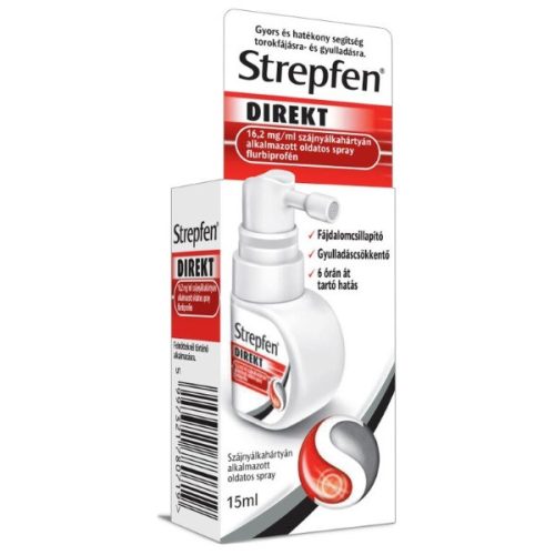 Strepfen Direkt 16,2 mg/ml szájnyálkahártyán alkalmazott spray 15ml