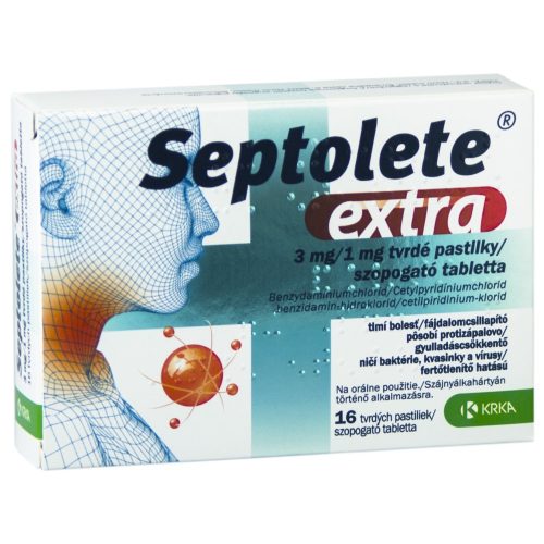 Septolete Extra 3mg/1mg szopogató tabletta 16x