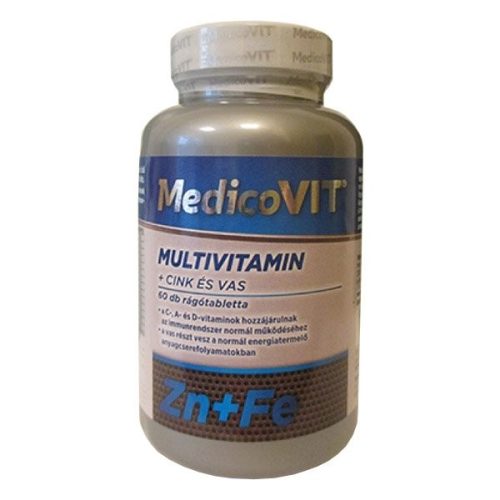 MedicoVIT Multivitamin + Cink és vas rágótabletta 60x