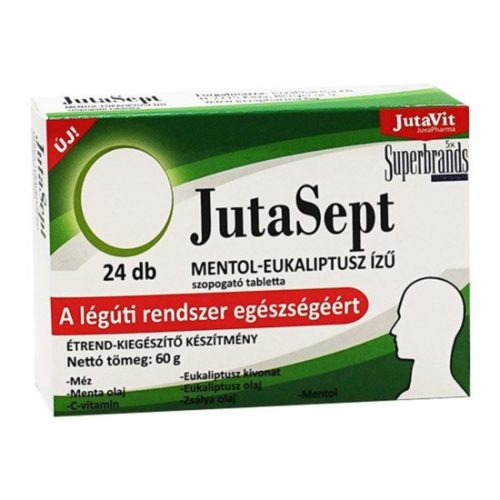 JutaVit JutaSept szopogató tabletta mentol-eukaliptusz 24x