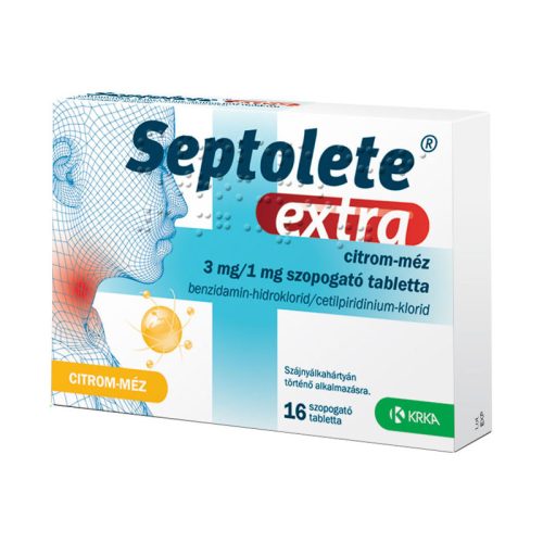 Septolete Extra 3 mg/1 mg szopogató tabletta citrom-méz 16x