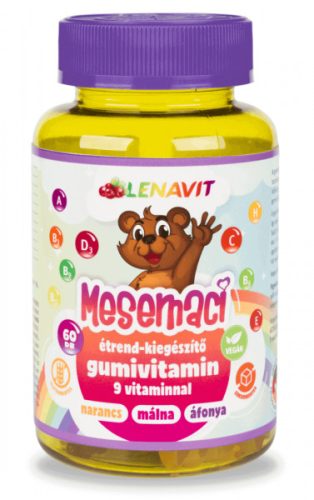 LenaVit Mesemaci gumivitamin, 9 vitaminnal 60x