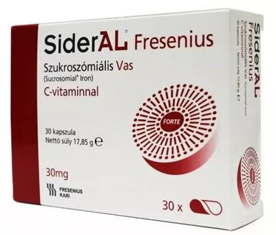 SiderAL Szukroszómiális Vas C vitamin kapszula 30x