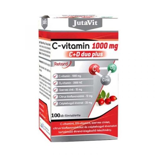 JutaVit C-vitamin 1000 mg C+D duo plus tabletta	100x