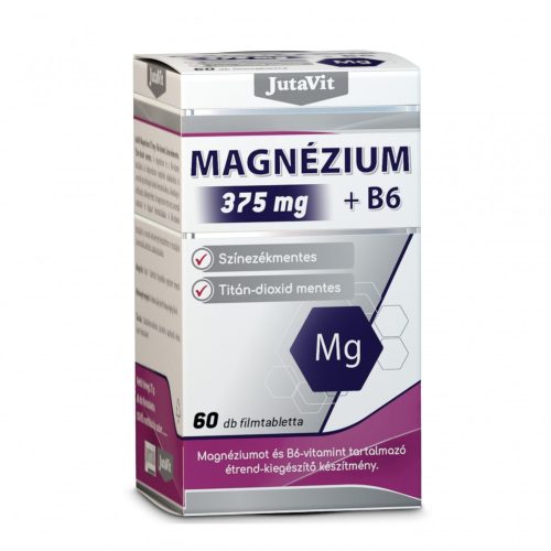 JutaVit Magnézium 375 mg+ B6 tabletta 60x
