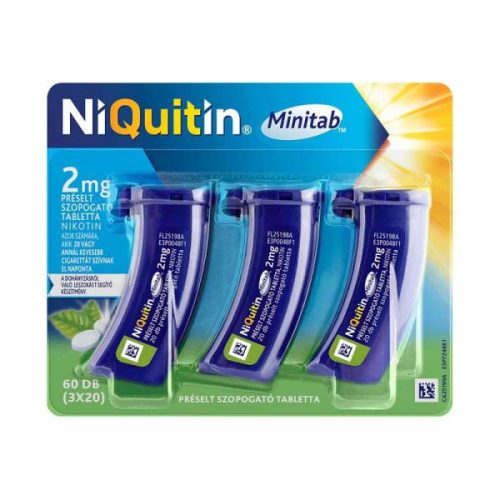 NiQuitin Minitab 2 mg préselt szopogató tabletta	3x20