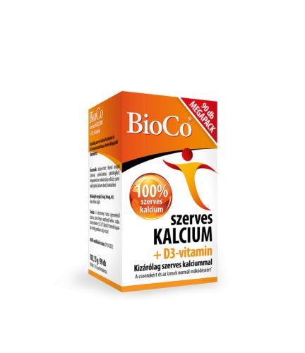 BioCo Szerves Kalcium+ D3-vitamin étrendkiegészítő tabletta 90x
