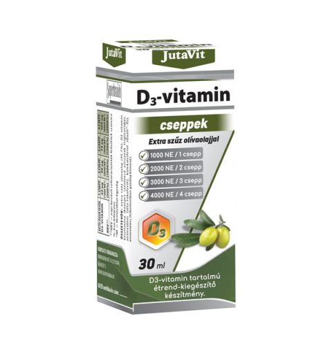 JutaVit D3-vitamin cseppek 1000 NE/csepp+olivaolaj	30ml