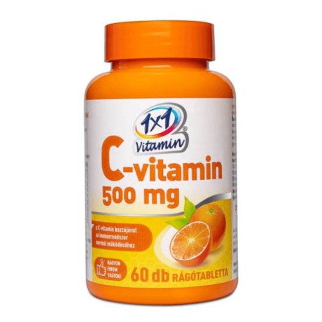 VitaPlus 1x1 Vitaday C-vitamin 500 mg rágótabletta narancs 60x