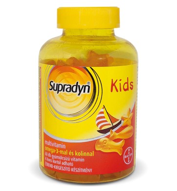 Supradyn Kids omega-3 multivitamin gumicukor 60x